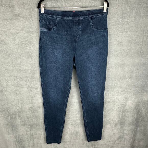 Spanx Leggings Womens Extra Large Blue Jean-ish Ankle Stretch Pullon Shaping - Picture 1 of 13
